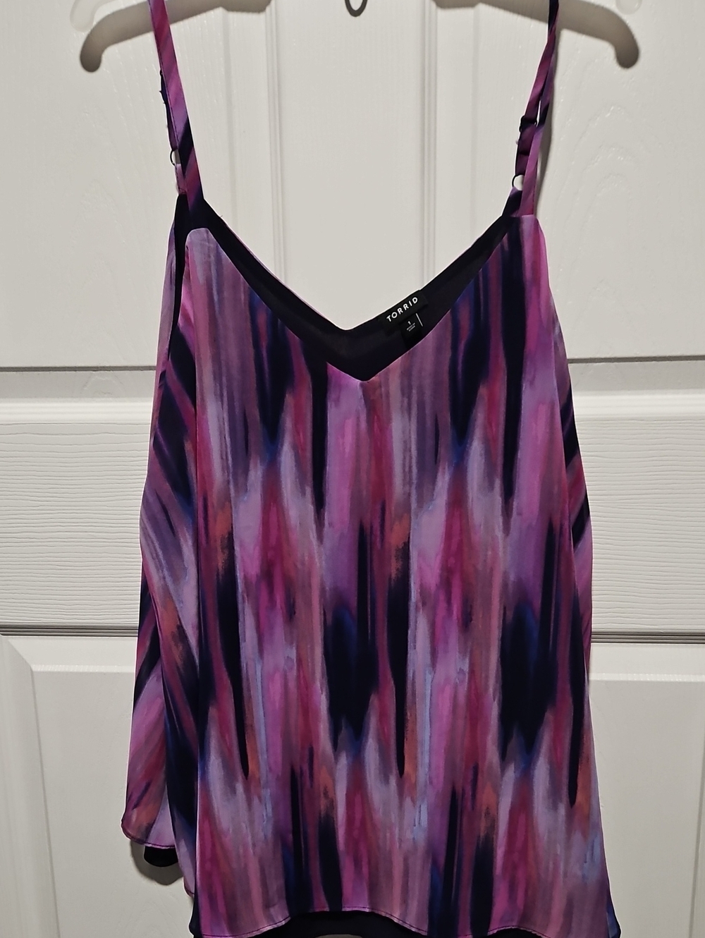 torrid Pink Purple Abstract V-Neck Cami